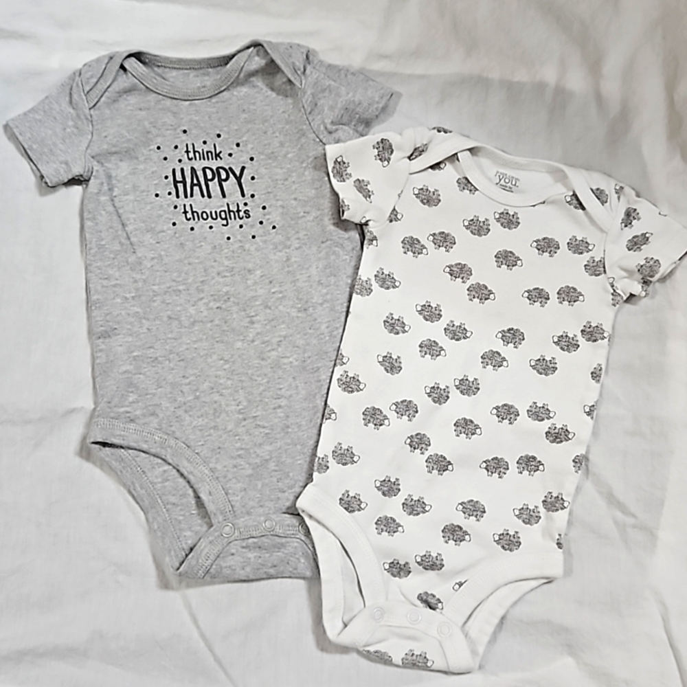 5 for $15!! Baby Boys Just One You by Carter's Sz 6 Months Lot of 2 Bodysuits